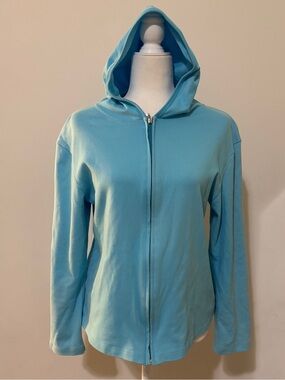 Necessitees Blue Zip-Up Hoody 94% Combed Cotton